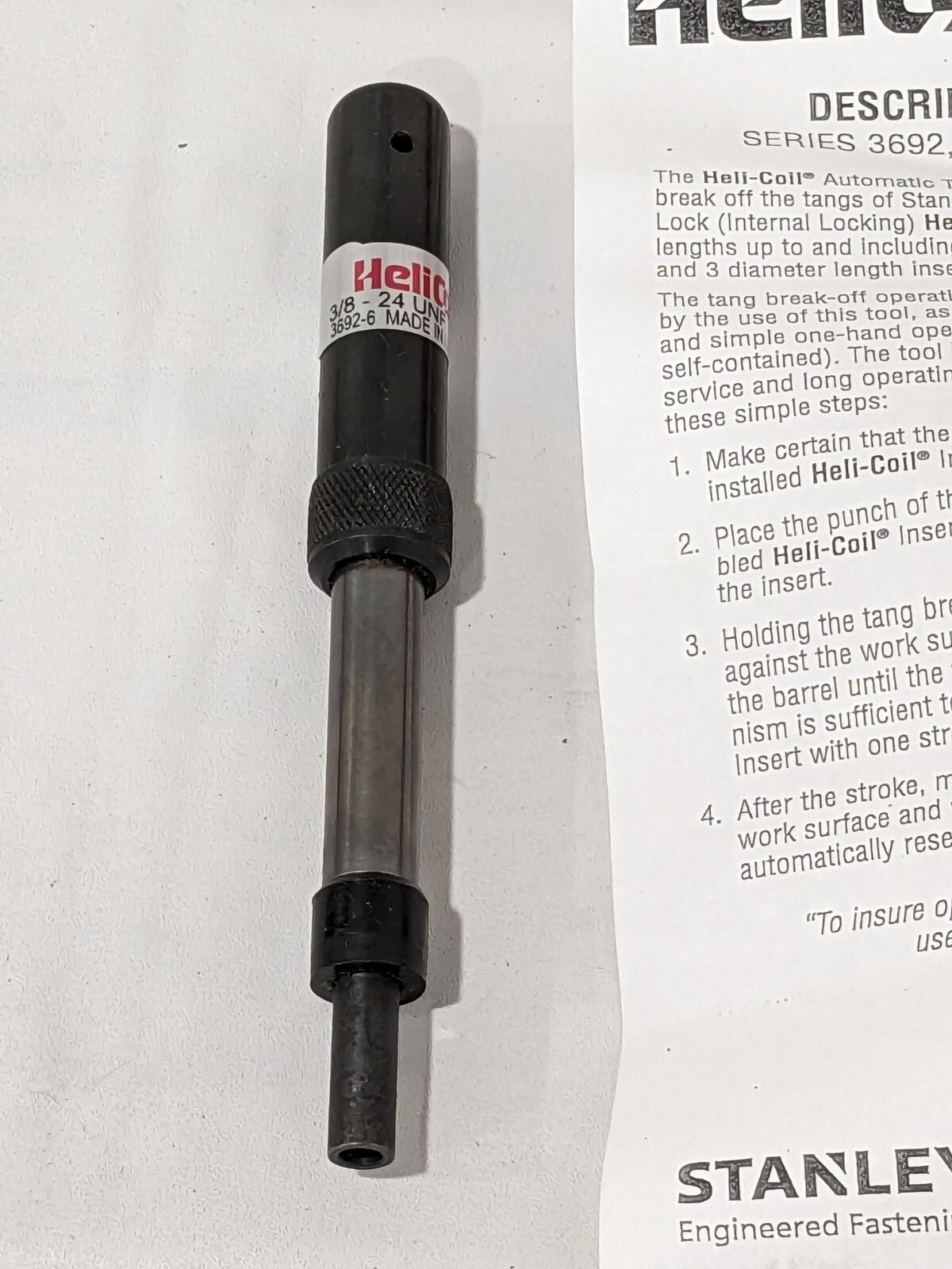 HELI-COIL 3/8-24 Thread Insert Tang Break Off Tool 3692-6