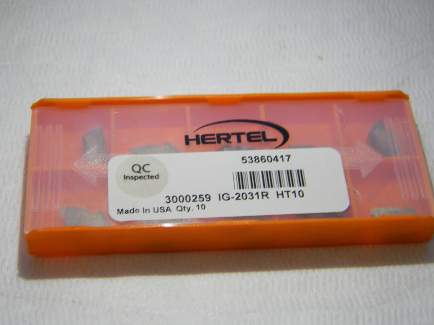 Hertel Carbide Double Grooving Inserts box of 10 IG-2031R Grade HT10 3000259