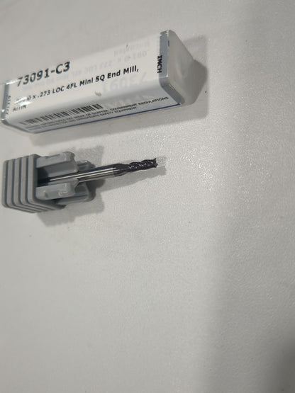 HARVEY TOOL Square End Mill: 2.30 mm Dia 4 Fl Solid Carbide 73091-C3