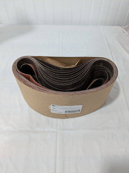 (50) 3M Abrasive Belt: 1" Wide, 30" OAL, 80G, Ceramic Aluminum Oxide 7010360671