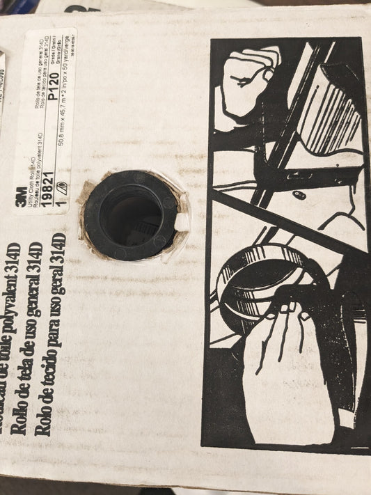 3M 2″ x 50 Yd 120 Grit Aluminum Oxide Shop Roll 7000118541