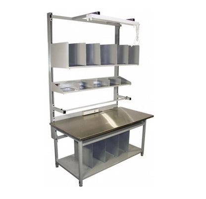 Proline Adjustable Packaging Work Bench 60 x 30 Stainless Steel Top CPB6030S-A31