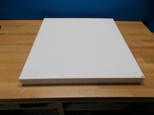 Professional Polyester Plastic Sheet 24" x 24" x 2" Natural Color