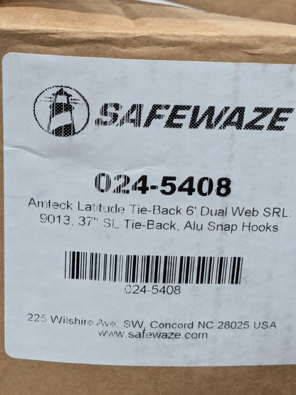 Safewaze Amteck Latitude Tie-Back 6' Dual Web SRL 9013 37" 024-5408