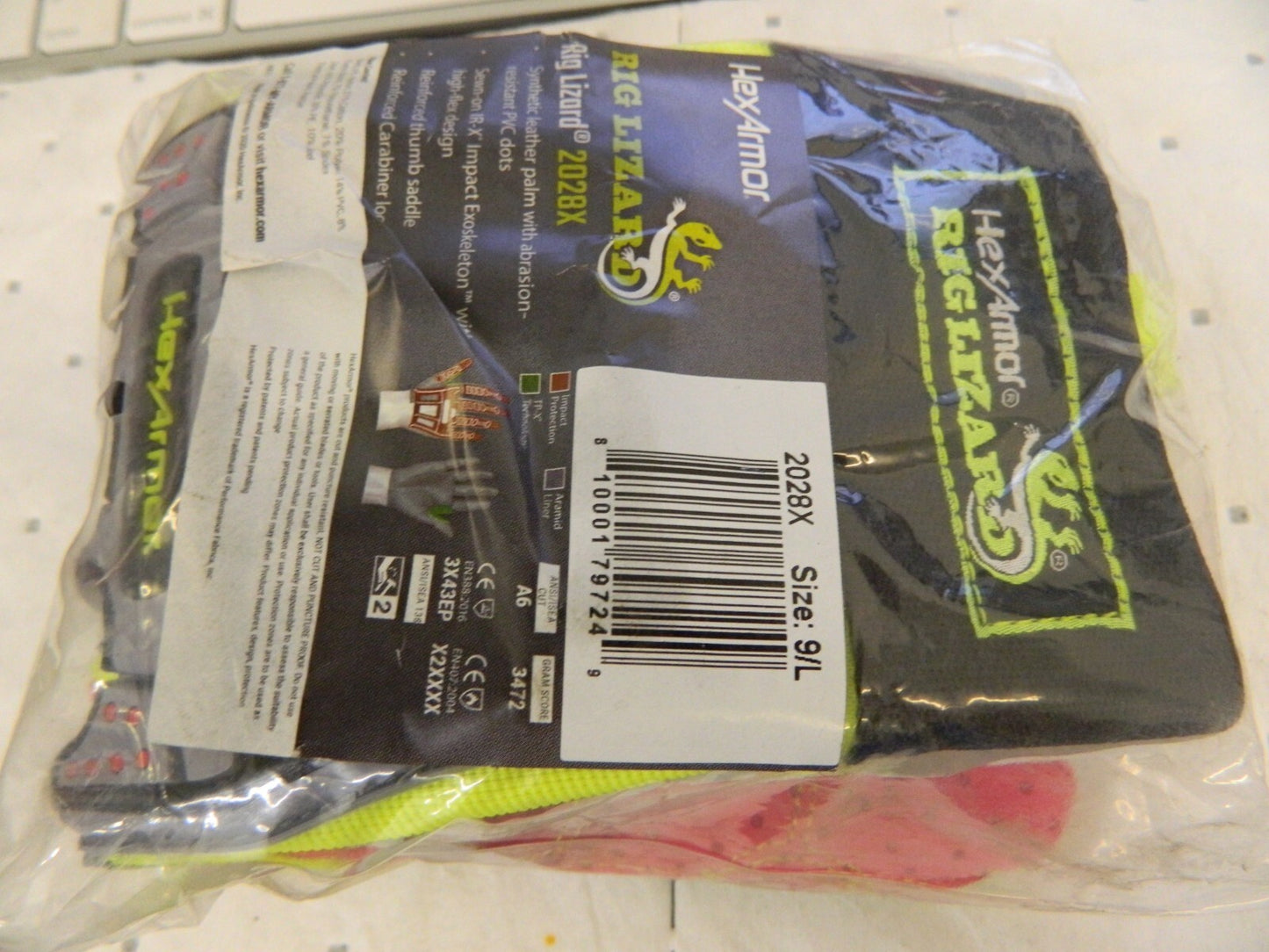 Riglizard Cut & Puncture-Resistant Gloves: Size L Puncture 4 2028X-L