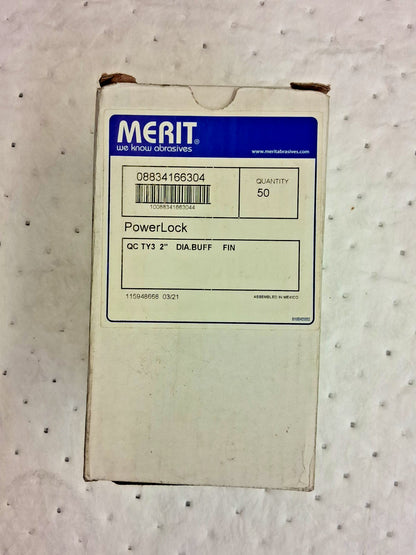 Merit Abrasives Aluminum Oxide Quick Change Discs 50pk  Non Woven 08834166304