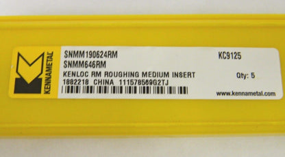 Kennametal Carbide Turning Inserts SNMM646RM KC9125 QTY 5 1882218