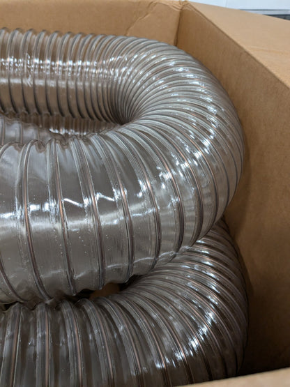 Hi-Tech Duravent Blower Duct Hose: 4-1/2" ID, 25' Long, Clear, PVC 202104502025