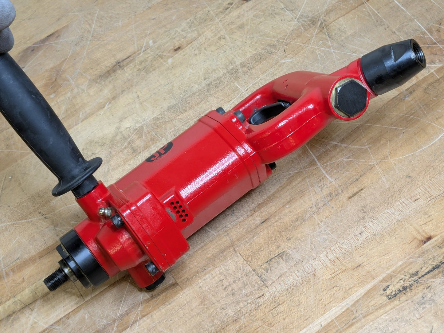 Jupiter Pneumatics Industrial Air Drill 1200 RPM 1 HP 90 PSI Missing Chuck