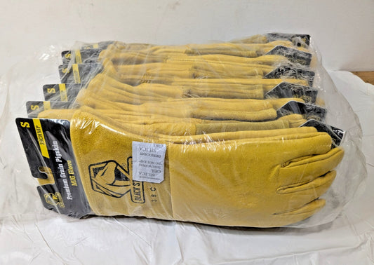 12 PAIRS BLACK STALLION Premium Grain Pigskin MIG Gloves SMALL 39CHMP/S
