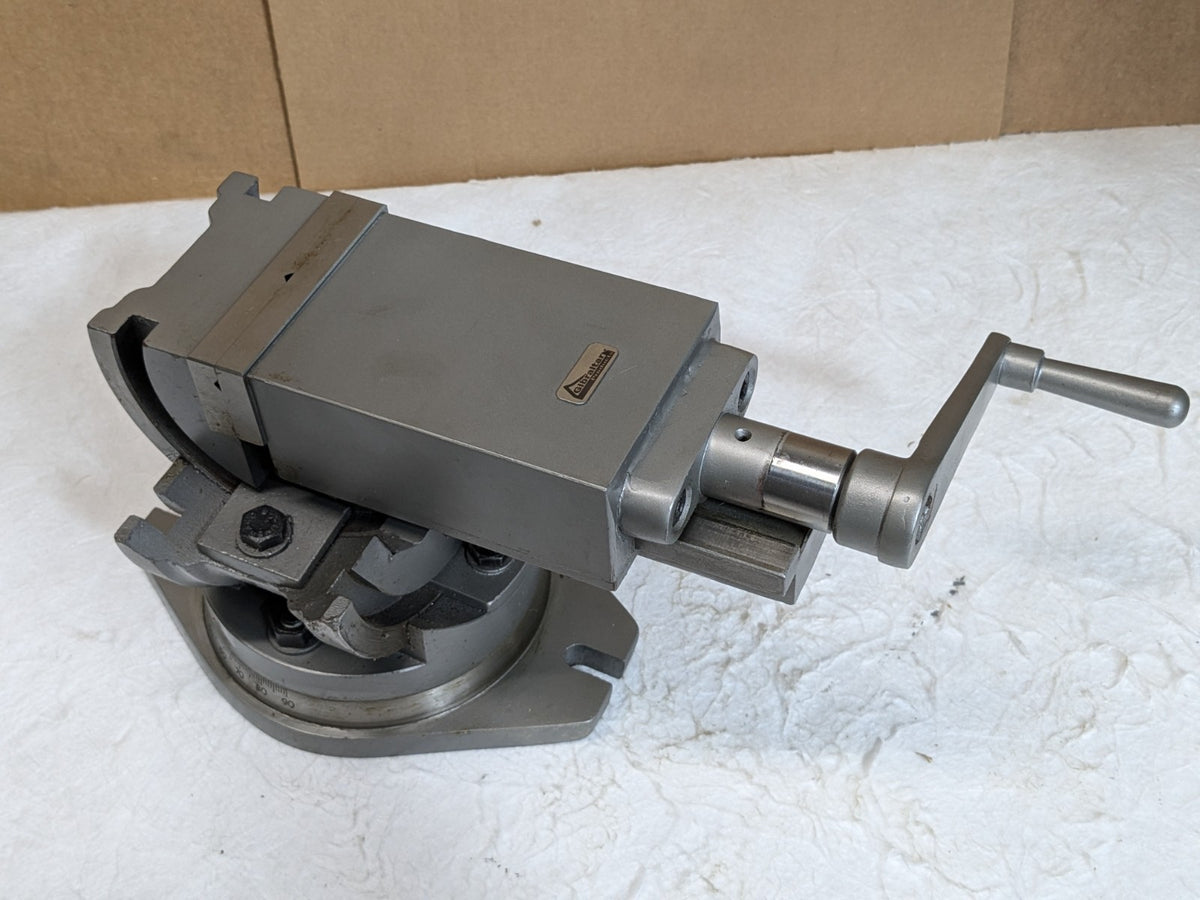 Gibraltar 3-Axis Tilting Angle Machine Vise w/ Swivel Base 4" Jaw Width 110