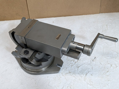 Gibraltar 3-Axis Tilting Angle Machine Vise w/ Swivel Base 4" Jaw Width 110
