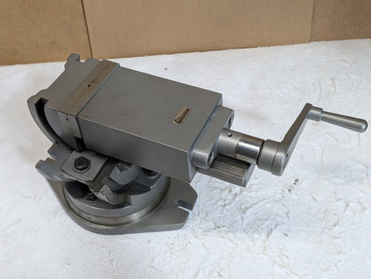 Gibraltar 3-Axis Tilting Angle Machine Vise w/ Swivel Base 4" Jaw Width 110