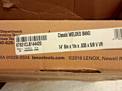 Lenox Welded Bandsaw Blade 14ft 6 L x 1" W x 5-8 TPI 87931CLB144420