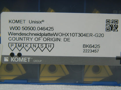 Komet Carbide Boring Insert WOHX10T304 G20 Grade BK6425 Qty 9 W0050500046425