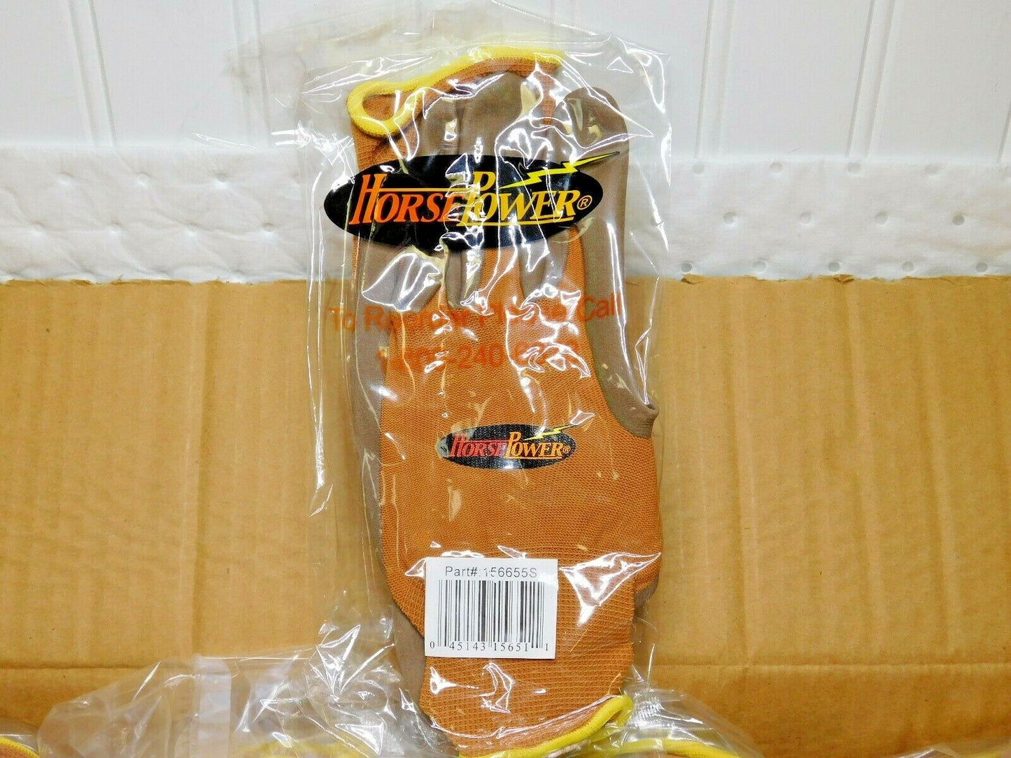 HorsePower Coated Gloves Nitrile Brown Size Small Qty 144 Pairs 156655S