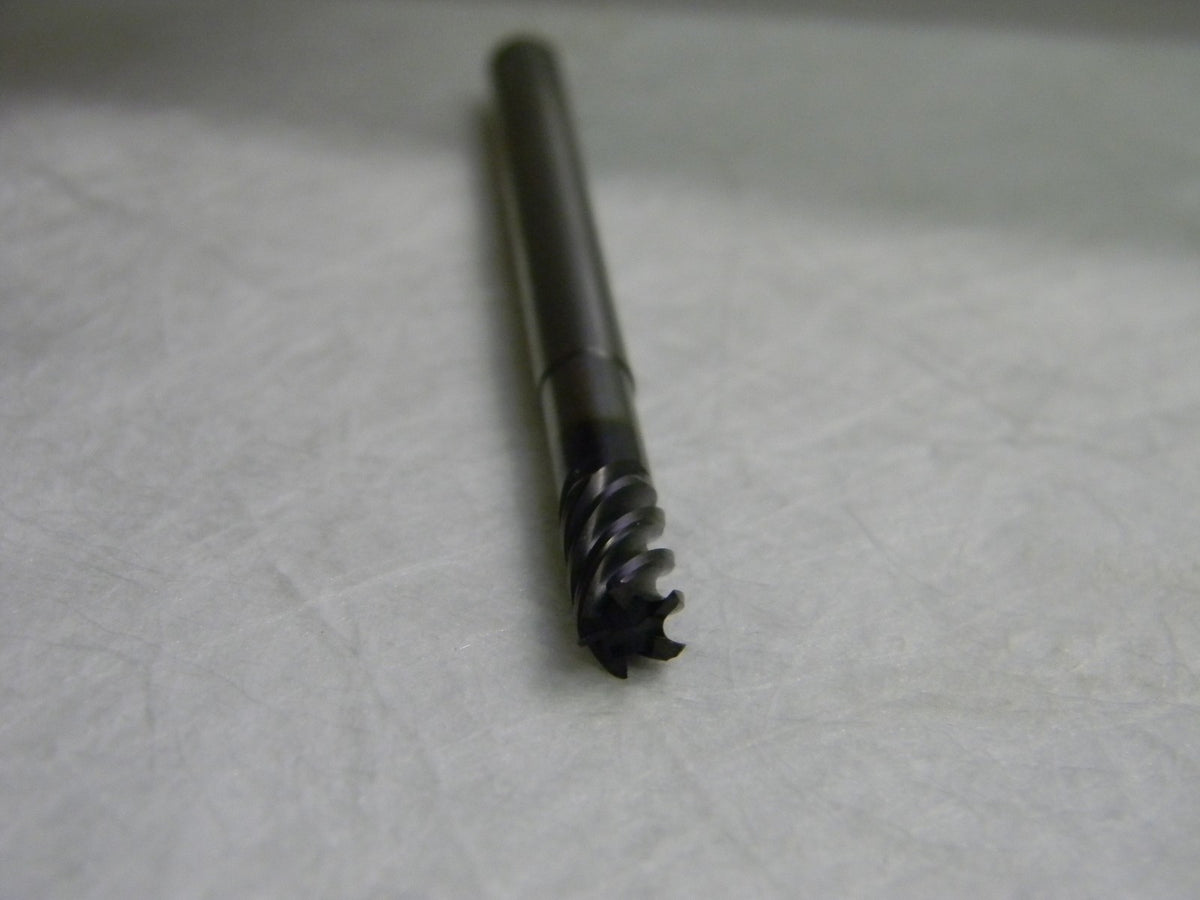 Kennametal 1/4" 5F  Carb 0.015" Cor Rad Spiral Fl Cor Rad End Mill 4048742 RL