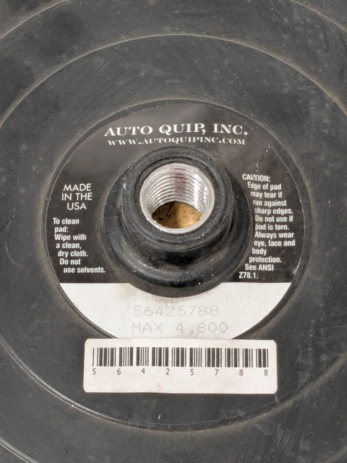 AutoQuip Disc Backing Pad: 8" Dia, Hook & Loop AQIHU14MV-8