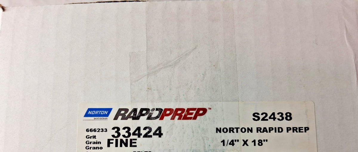 Norton Aluminum Oxide Abrasive Belts QTY15 1/4" Wide 18" OAL 666233334