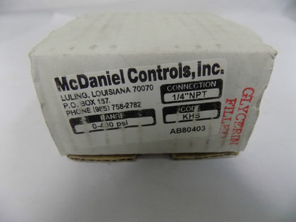McDaniel Controls Inc KHS-GF 64078-6 0" - 400 psi Pressure Gauge Glycerin F