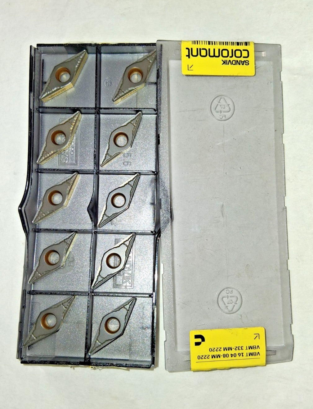 Sandvik Coromant Turning Insert VBMT332-MM 2220 Carbide 10 Qty 7231487