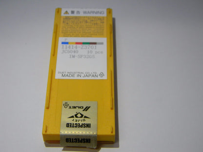 DIJET Carbide Milling Inserts IM-SP32GS Grade JC5040 Qty. 10 11414-Z3701