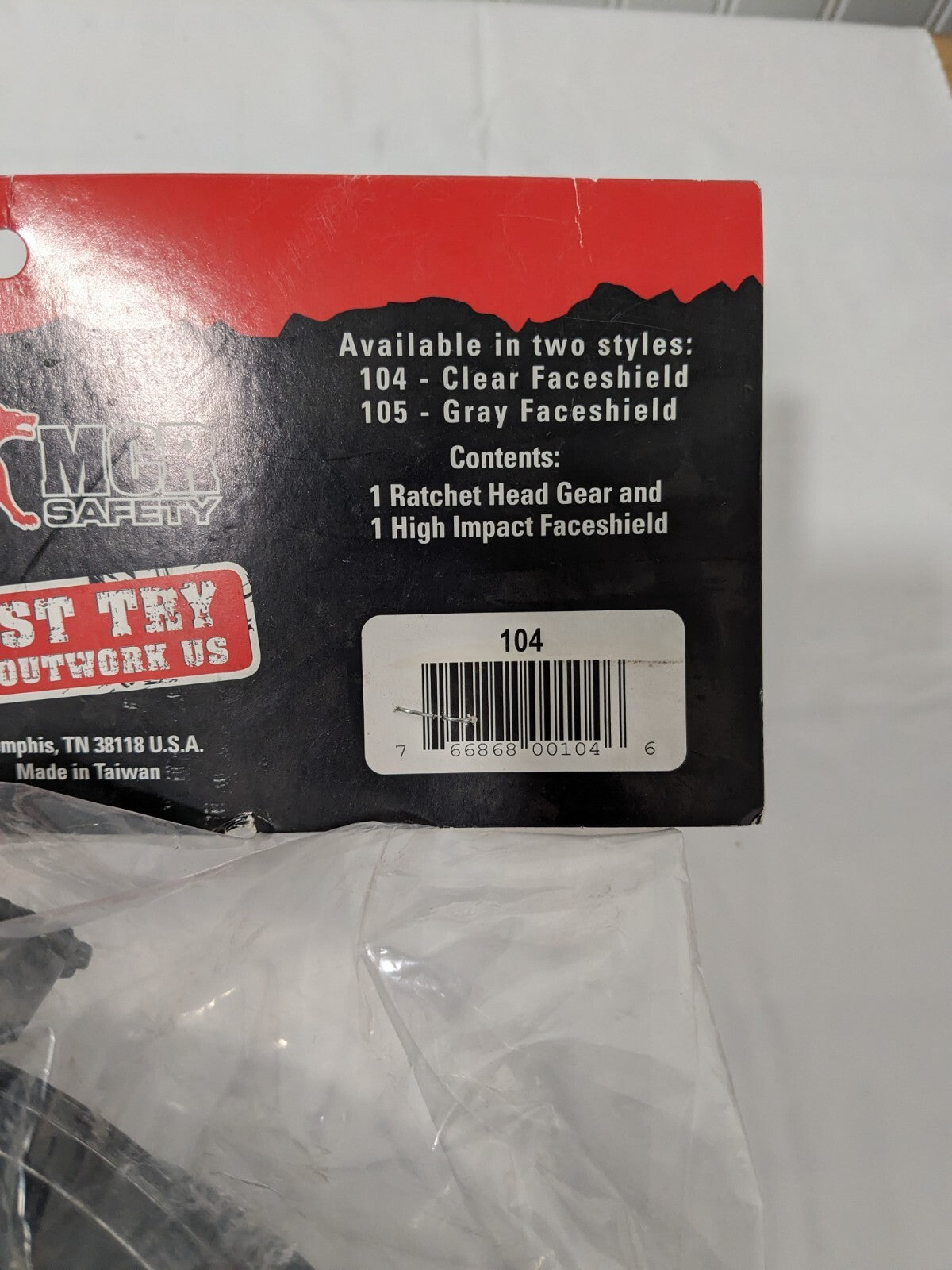 MCR Full Face Safety Shield Helmet Clear Integrated Visor Molded Protective 104