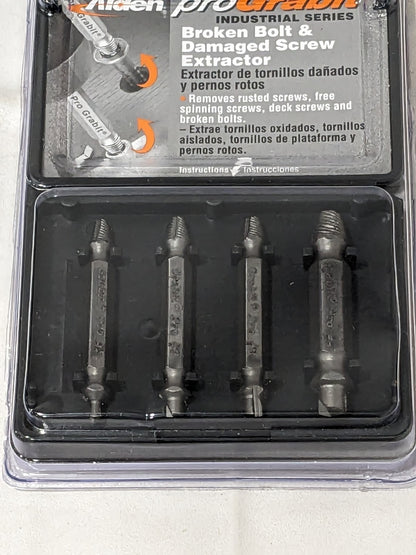 ALDEN Bolt & Screw Extractor: 4 Pc 8440P