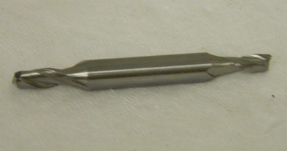 Morse Round Double End Mill 1/4" x 3/8" x 3-3/8" 2FL Bright HSS Q