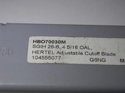 Hertel SGIH 26-6 OAL 4-5/16" Adjustable Cut-off Blades Qty 2 HBO70030M