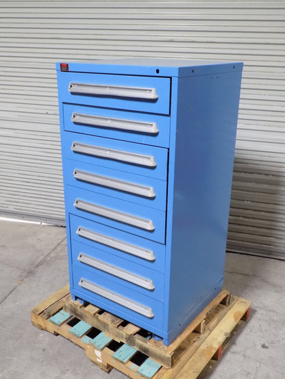 Lyon Modular Storage Cabinet 8 Drawer 59 x 30 x 28 Steel Blue DAMAGED