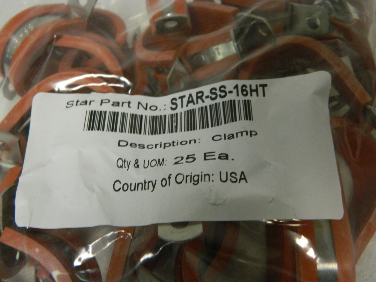PRO Cushion Clamp 1" Pipe &amp; Rod Grade 304 Silicone Cushion Qty 50 STAR-