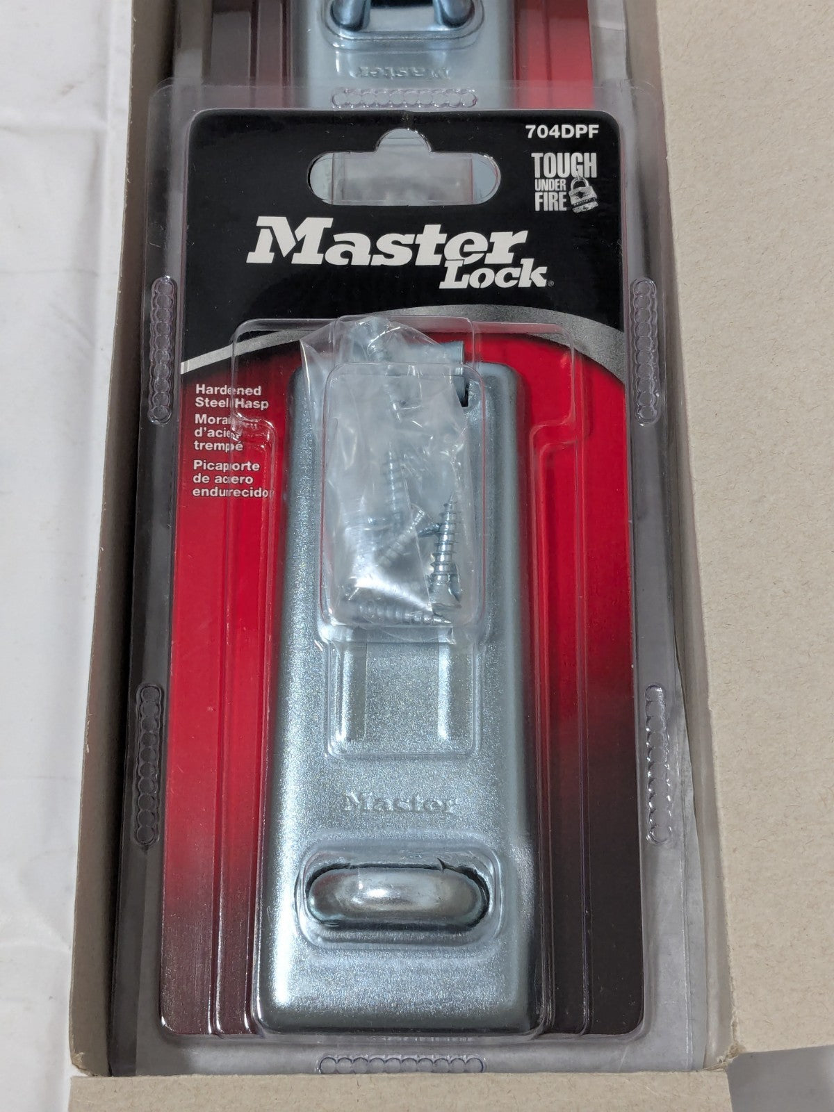 Master Lock 4-1/2" High Security Hasp Hardened Steel Locking Eye Box of 4 7