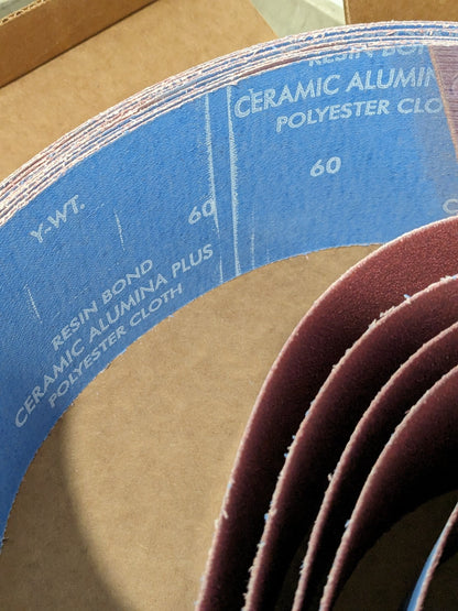 NORTON Abrasive Belt: 4" Wide, 36" OAL, 60 Grit Qty 10 78072728827