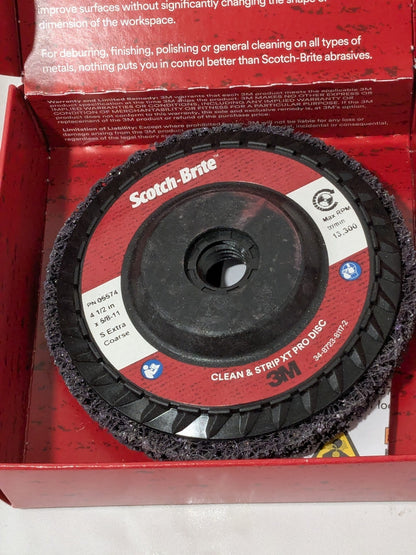 3M Deburring Disc: 4-1/2" Dia, Extra Coarse, Silicon Carbide Qty 2 71001760