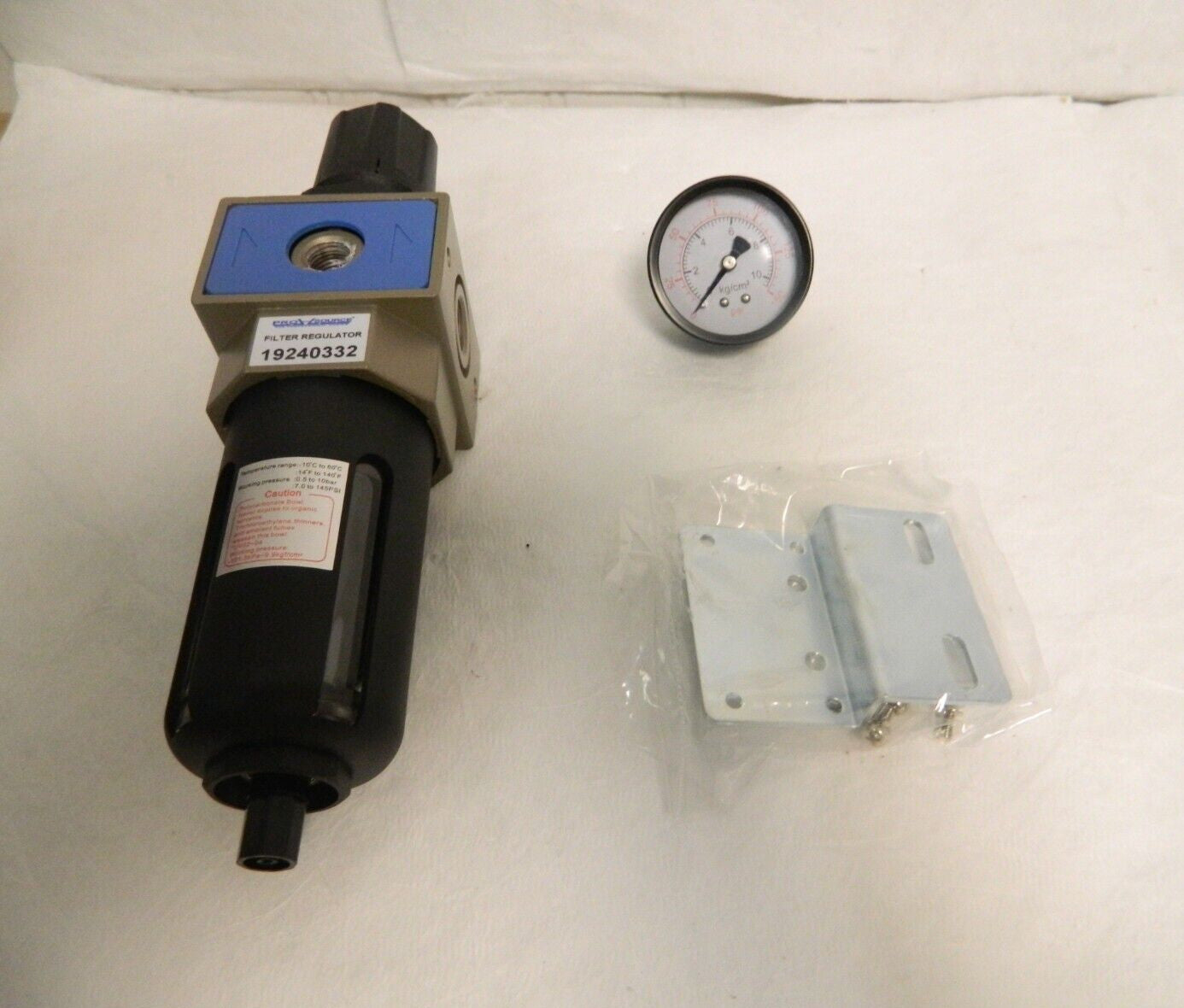 Pro-Source 3/8 NPT Intermediate FRL Unit w/Sight Glass &amp; Pressure Gauge 1924
