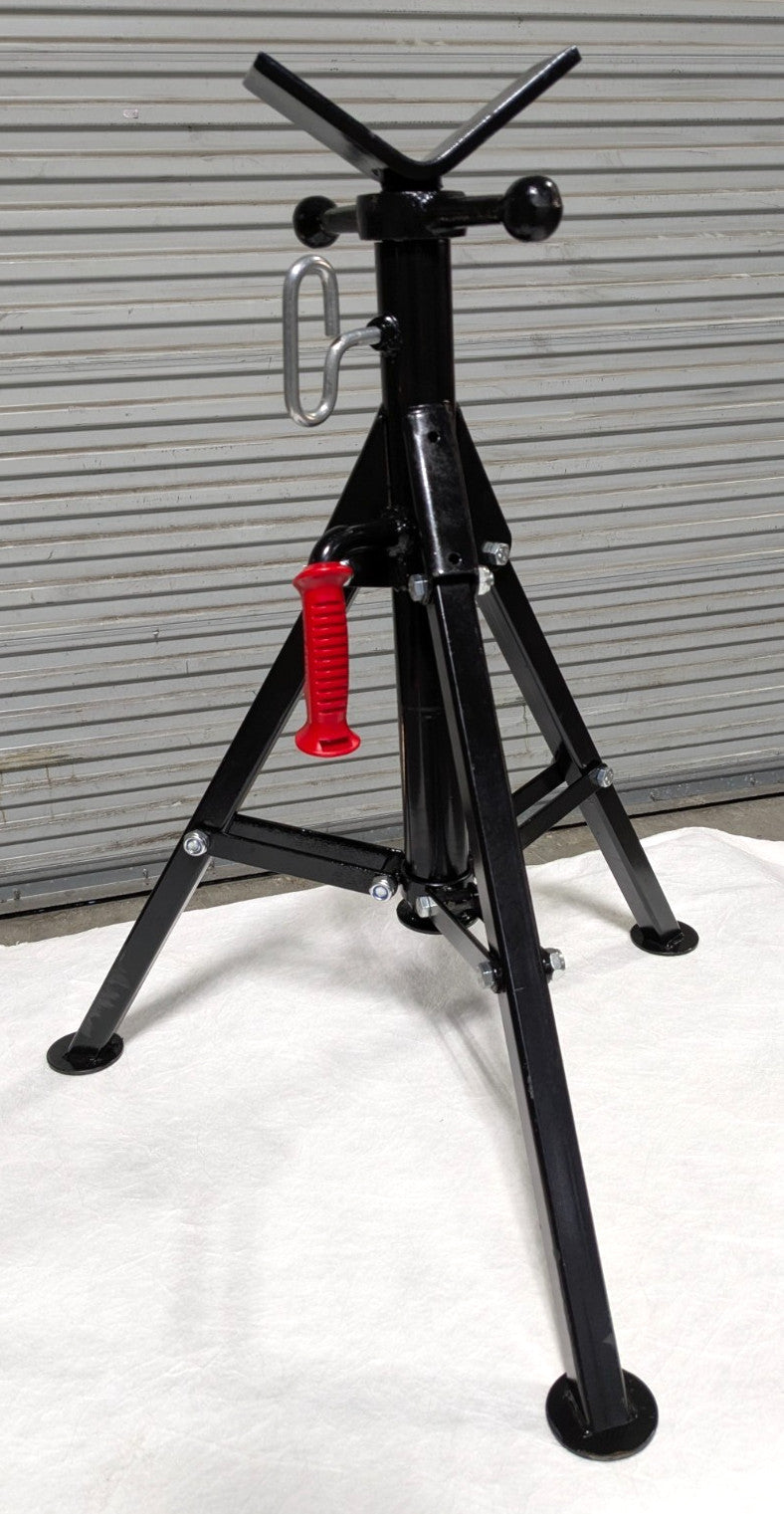 Folding V-Head Pipe Stand  12"/2000Lb Cap   27-41" Adjustable Height  33-05-250
