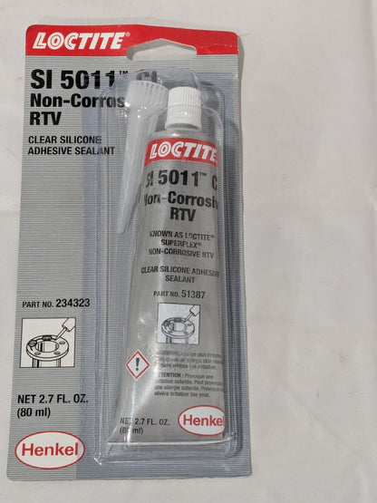 LOCTITE Sealant: 80 mL Tube, Clear, Silicone 234323