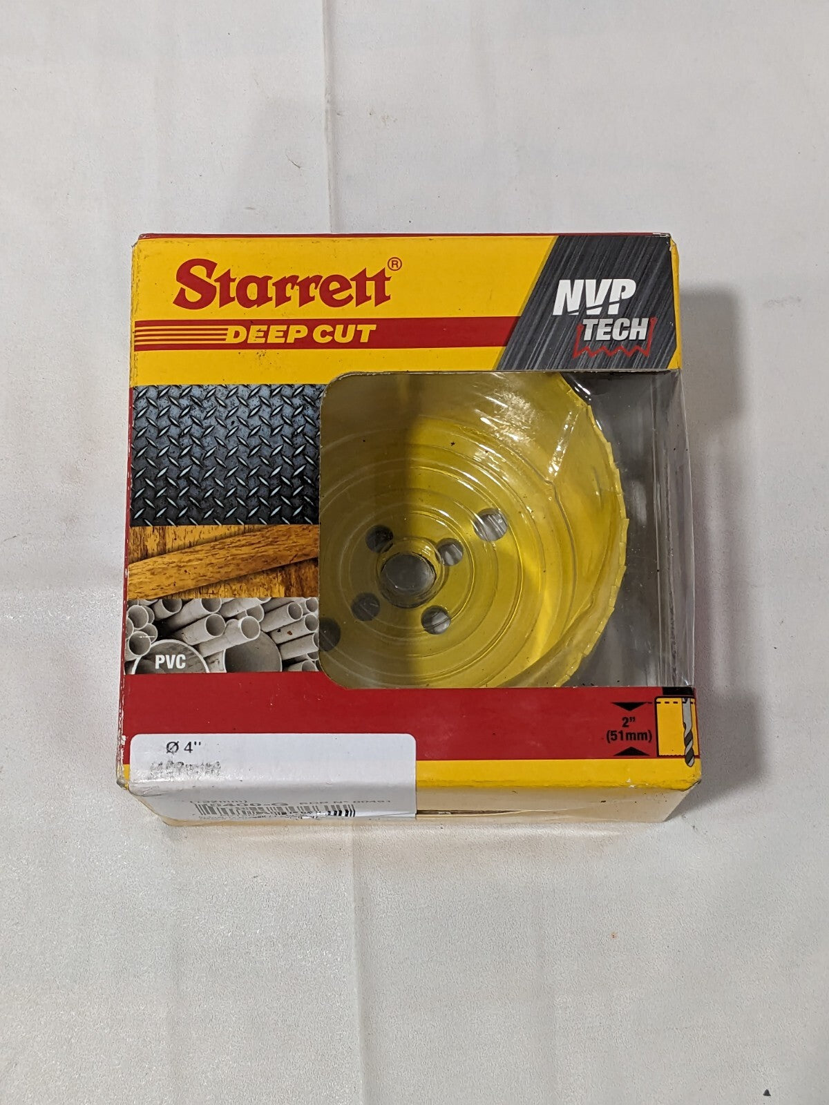 STARRETT Hole Saw: 4" Saw Dia, 2" Cut Depth 00461
