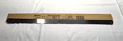 STARRETT  Feeler Gage  0.003" Thick  0.5" Wide  12" Long 667-3  52841 *QTY 5*