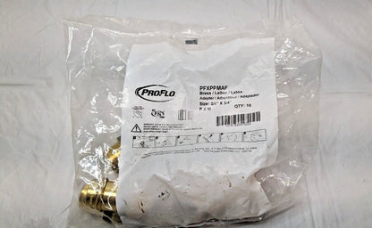 10 PACK PROFLO 3/4" Copper Press x MPT Brass Adapters PFXPPMAF