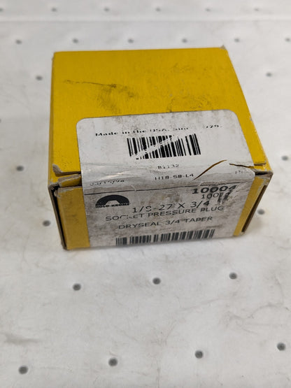 HOLO-KROME 1/8-27, 5/16" OAL, Alloy Steel Socket Pressure Plug Qty 100 10004