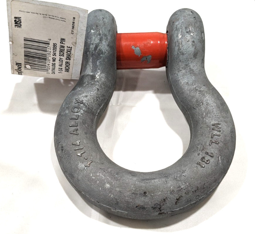 CAMPBELL  1-1/4" Anchor Shackle Galvanized Alloy Steel  18-Ton WLL  5412095