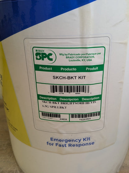 Brady SPC High Visibility Chemical Spill Kit 6.5 Gallon Bucket SKCH-BKT