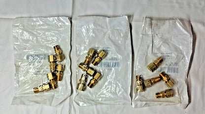 QTY15 Brass Compression Tube Connectors 1/4-18 1/4" 11056-A