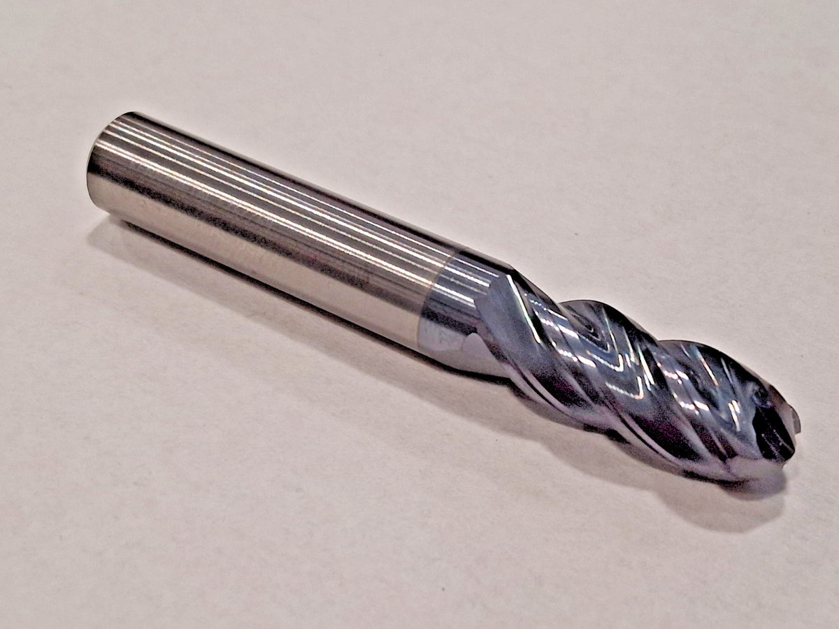 Kennametal Ball End Mill 3/8" Dia 7/8" LOC 4FL Carbide 6767769