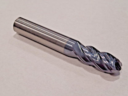 Kennametal Ball End Mill 3/8" Dia 7/8" LOC 4FL Carbide 6767769