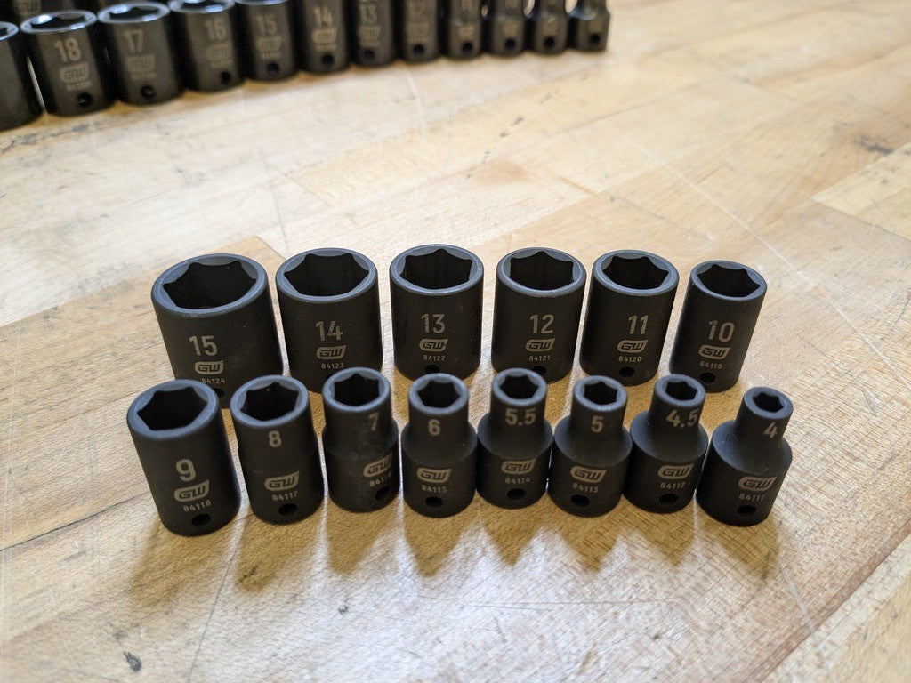 Gearwrench 183-Piece Master Impact Socket Set 6-Point SAE/Metric Standard/Deep