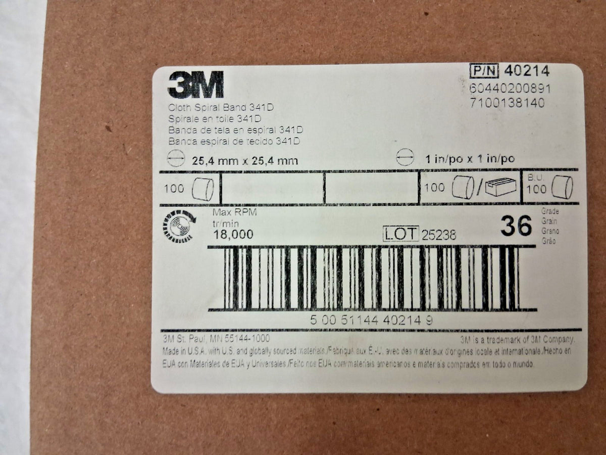 3M Aluminum Oxide Spiral Band 36 Grit Very Course Grade 7100138140
