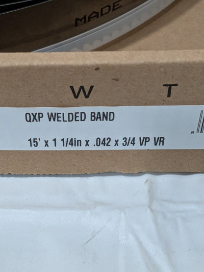Lenox Welded Bandsaw Blade: 12' 6 Long x 1-1/4" Wide x 4 to 6 TPI 2802